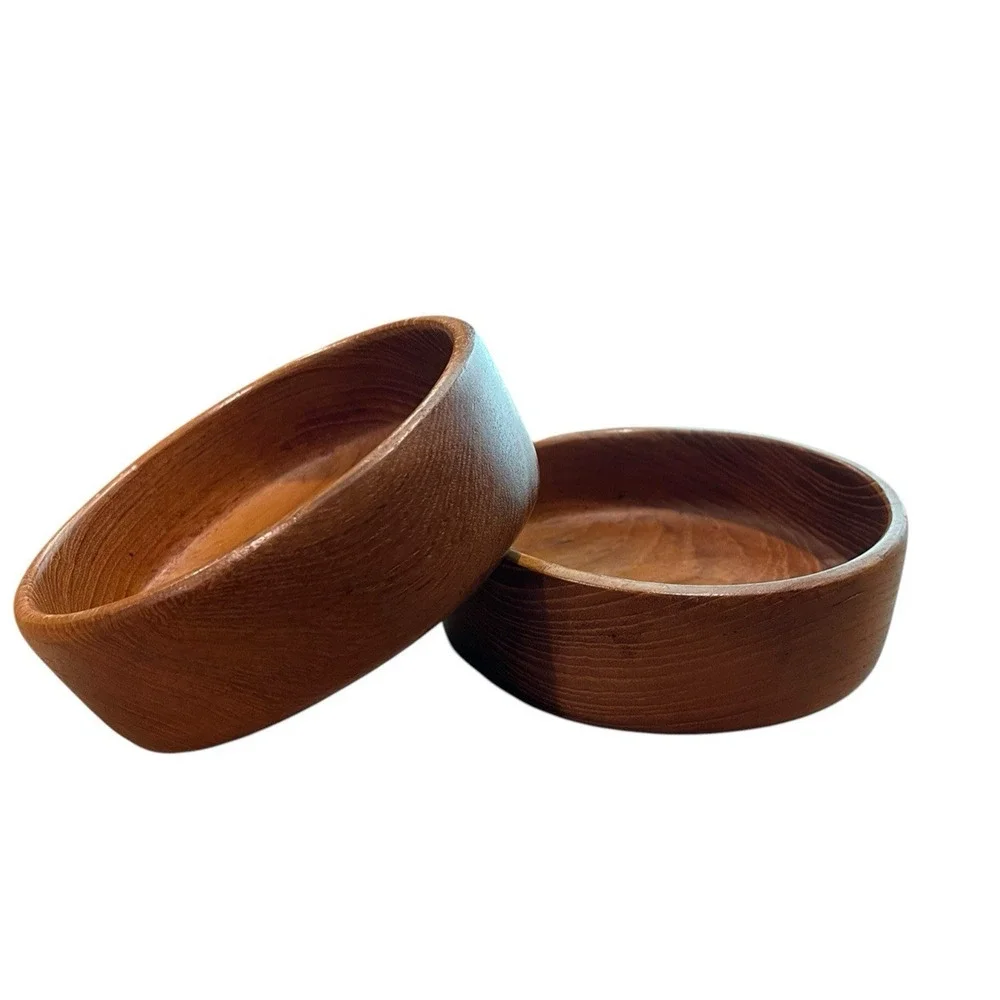 Rustic Wooden Bowls Small Snack Bowls Set of 2
